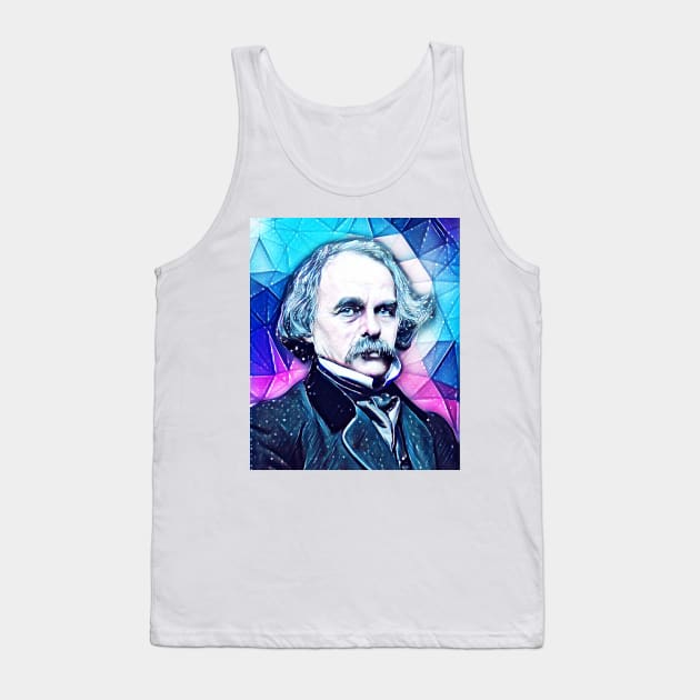 Nathaniel Hawthorne Colourful Portrait | Nathaniel Hawthorne Artwork 14 Tank Top by JustLit